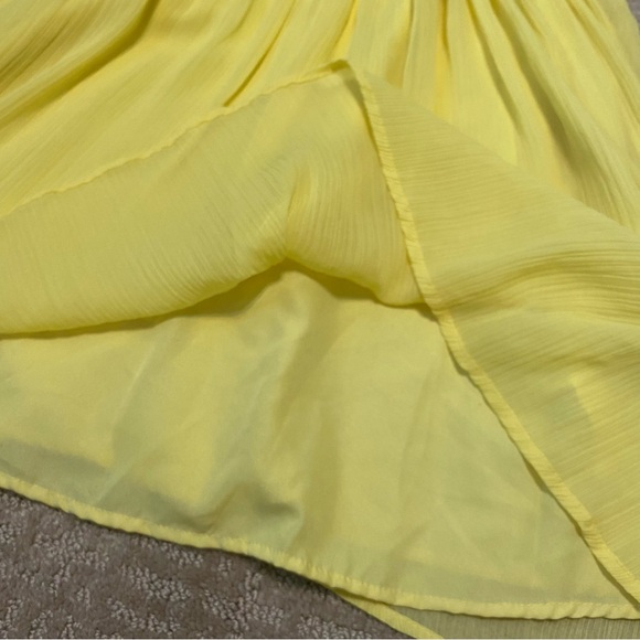 {Zara} Sleeveless Yellow Crepe Mini Dress ~ Size Small - Picture 11 of 16